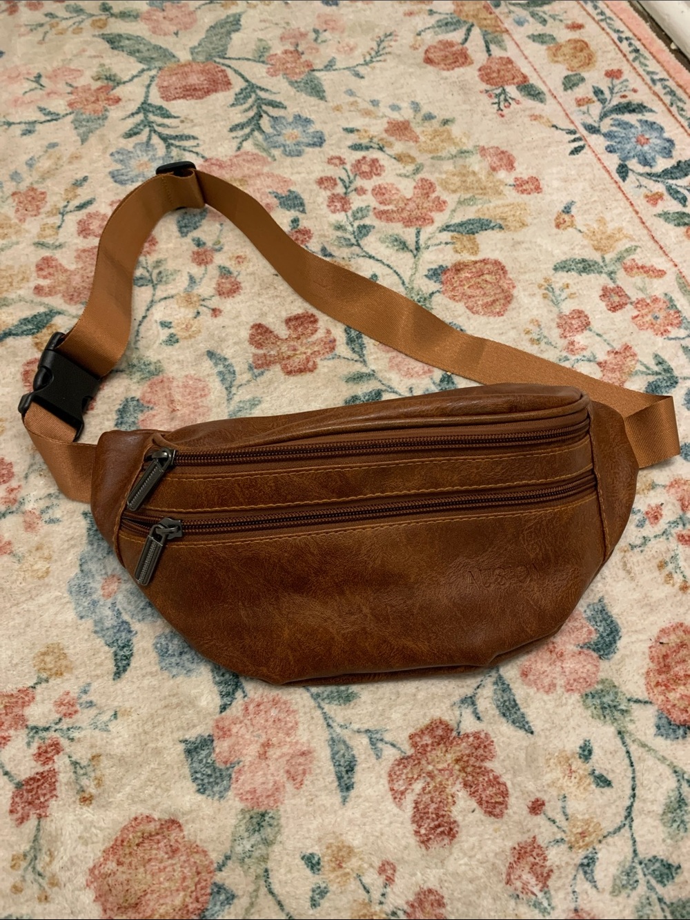 Genuine Leather Brown Waist Bag - Men's Fanny Pack